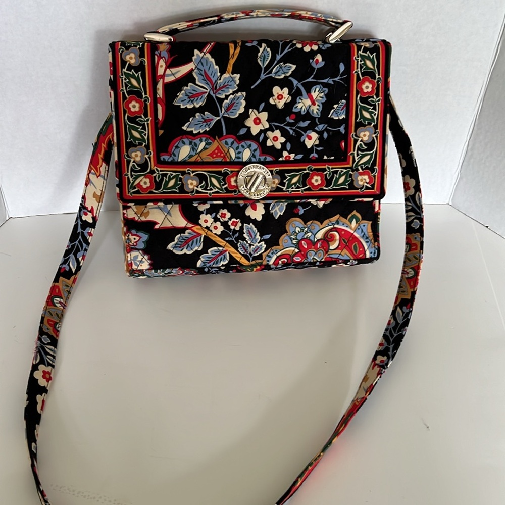 Vera Bradley Julia Versailles Pattern Top Handle & Convertible Detachable Strap - Picture 2 of 16